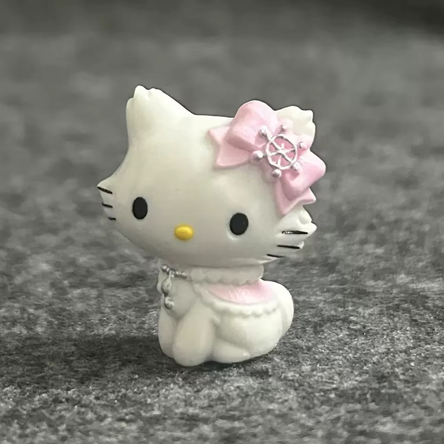 Sanrio Hello Kitty Elfen Schlüsselanhänger Kawaii Anime Figur in Weiß, Höhe: 4 cm - Bild 2