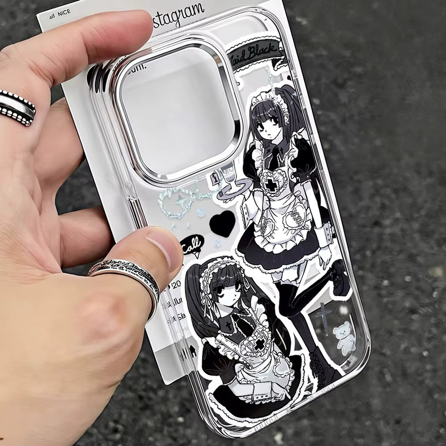 Japanische Anime Maid Handyhülle für Samsung Galaxy S25 S24 S23 S22 S21 S20 Note20 FE Ultra Edge Plus 4G 5G Soft Cover in Multicolour - Bild 3