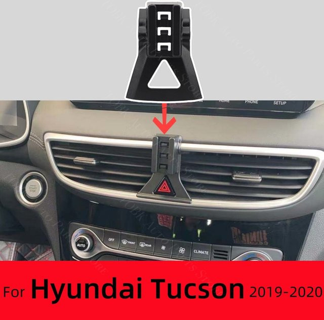 Smartphone Halterung für Hyundai Tucson NX4 mit kabelloser Ladefunktion in Schwarz - Bild 1