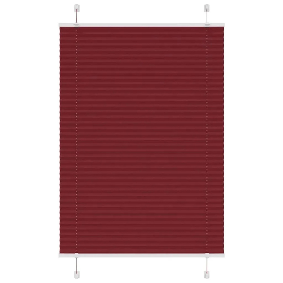 vidaXL Plissee Bordeauxrot, semi-transparent, Polyester, B: 90 cm, H: 100 cm - Bild 2