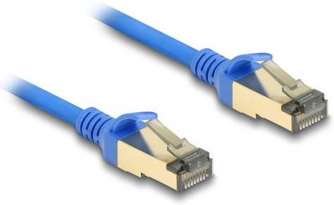 Delock RJ45 Patchkabel CAT 8.1 F/FTP Ethernet LAN Datenkabel Blau, Länge: 2,00 m - Bild 1