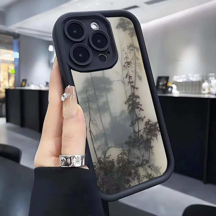 iPhone Schutzhülle mit Bergwaldmuster in Multicolor, Anti-Drop Handycase für iPhone 17 Pro Max, 16, 15 Pro, 14, 13, 12, 11 und weitere Modelle - Bild 3