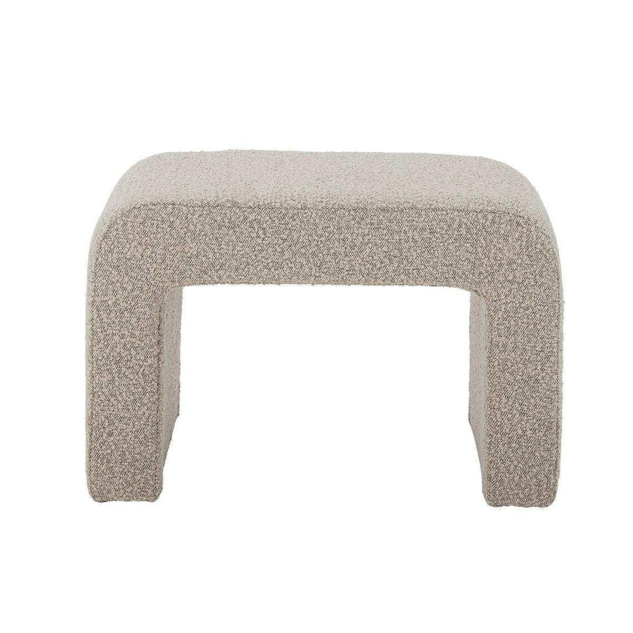 Bloomingville Hocker Bobbie in Beige mit Bouclé-Bezug, Höhe: 70 cm, Breite: 45 cm, Tiefe: 40 cm - Bild 1