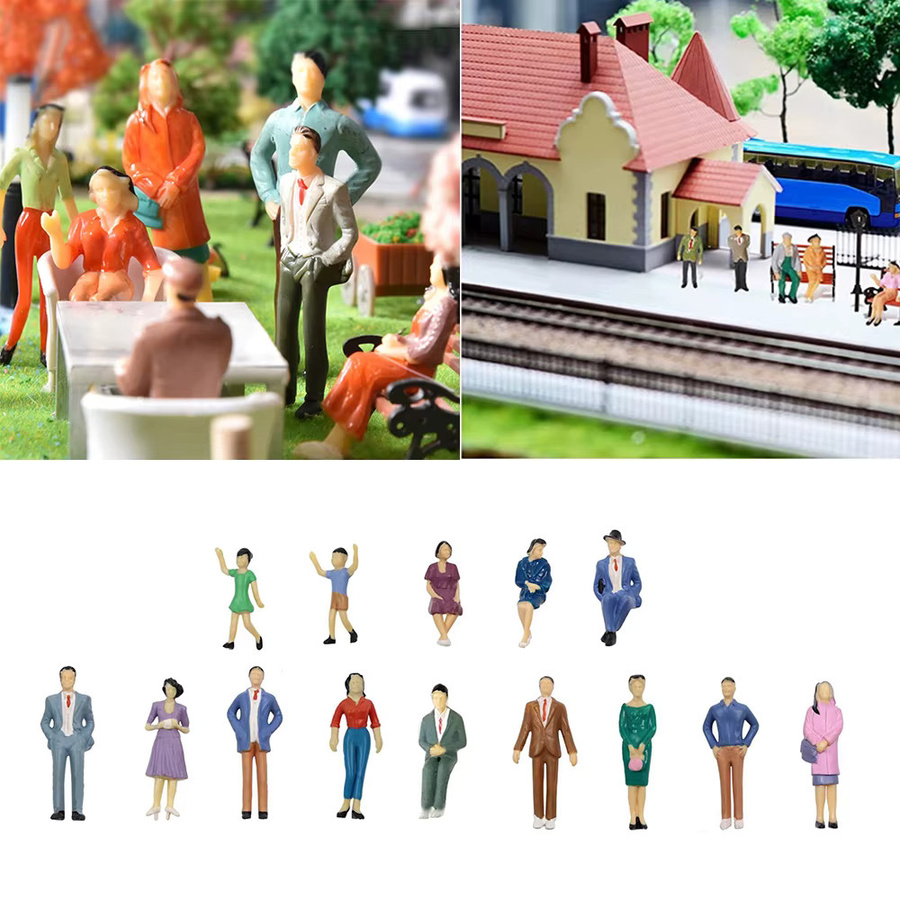 SANMERSEN Menschen Figuren, Modell Miniatur, 1:87 (Spur H0), Kunststoff, Bunt / Mehrfarbig - Bild 4