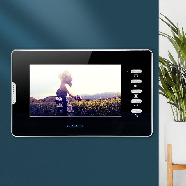 HOMSECUR 7-Zoll-Innenmonitor XM702-B für Video-Türsprechanlagen der XSL HDS-Serie in Schwarz - Bild 1