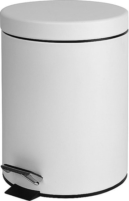 Brillantbad WHITE Abfalleimer mit Soft-Close-Funktion und Pedal in Weiß, 5 Liter, B/T/H: 20 x 28 x 20 cm - Bild 1