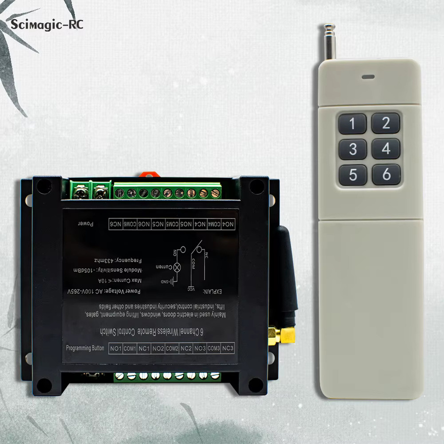 Scimagic-RC Drahtlose 8-Kanal Fernbedienung mit 433 MHz und AC 220 V Relais-Empfänger und Sender für industrielle Anwendungen - Bild 6