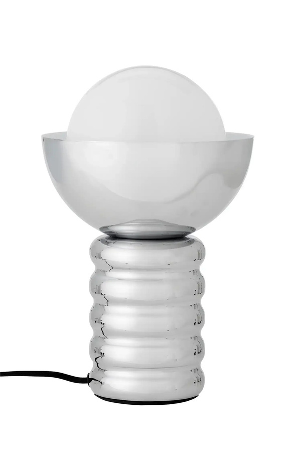 Bloomingville Tischlampe Spike aus Metall in Silber mit kugelförmigem Design, Höhe: 32 cm - Bild 1