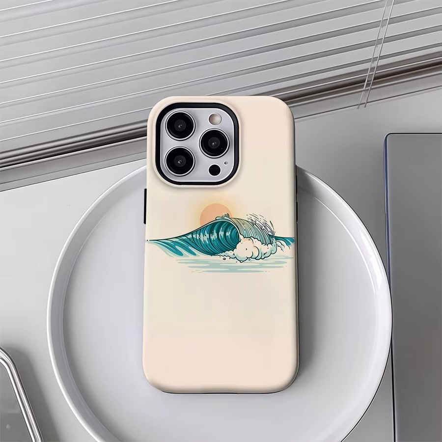 Potdemiel Sunset Wave Robuste Handyhülle für iPhone 17 16 15 14 13 Pro Max Plus mit Magnetfunktion, Multicolour - Bild 2