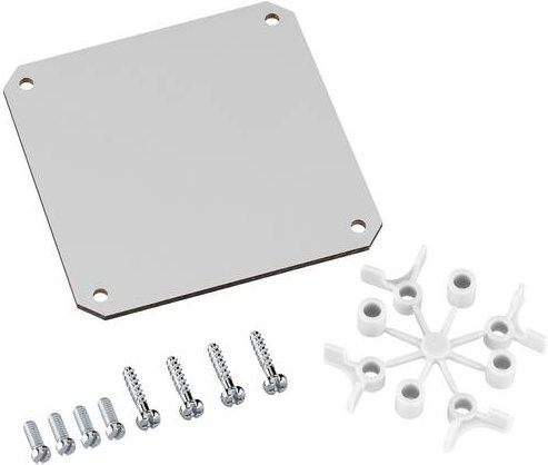 Spelsberg Montageplatte TK MPI-1111 aus Hartpapier in Silber, B/T: 90 x 90 mm - Bild 1