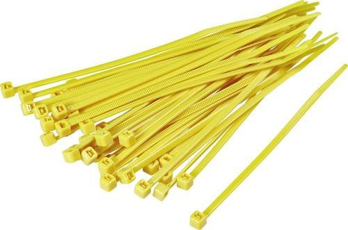 TRU Components Kabelbinder Gelb, Länge: 300 mm, Breite: 4,8 mm, 100 Stück - Bild 1