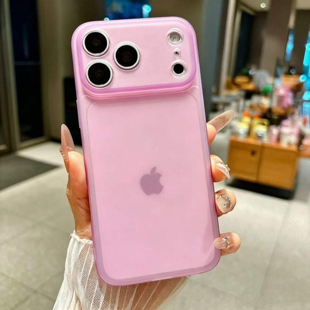 YULIN Stoßfeste TPU Schutzhülle für iPhone 14 in Pink, Matt mit vollständigem Kameraschutz - Bild 1