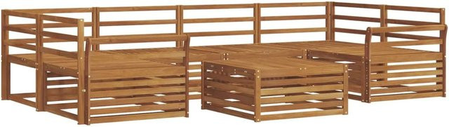vidaXL Outdoor-Sofagarnitur 7-teilig aus Akazienholz in Braun - Bild 1