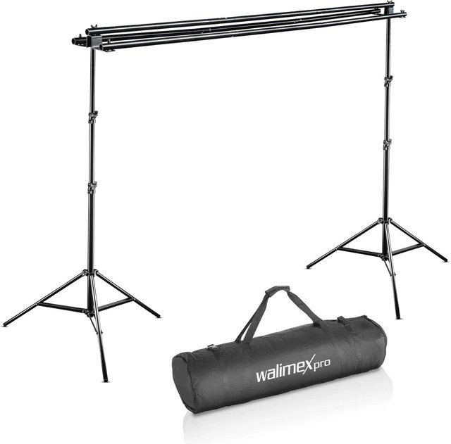 Walimex Pro 3-Fach Hintergrundsystem Schwarz Breite: 145-290 cm - Bild 1