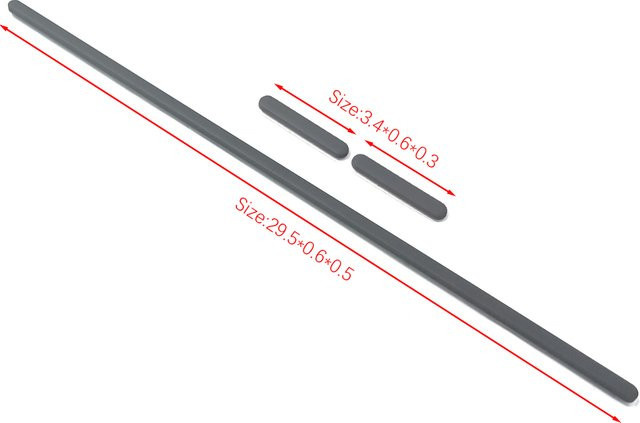 Rutschfeste Gummifuß-Pads für Lenovo IdeaPad Pro 5 16IAH10 83JM, 16AKP10 83JN und 16ASP10 83LS in Grau - Bild 1