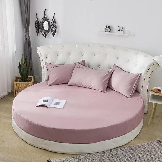 Runde Tagesdecke aus 100 % Baumwolle von Super Six in Grau, Durchmesser: 200 cm - Bild 1