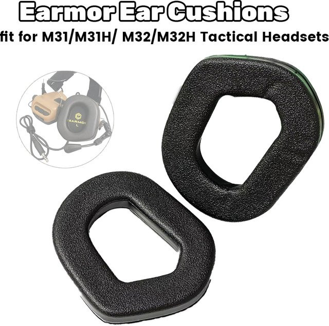 EARMOR S03 Taktische Silikon-Ohrpolster in Schwarz für Headsets der M31, M32, M31H und M32H Serie - Bild 1