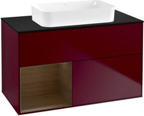 V&B Waschtischunterschrank Finion in Peony Matt mit Regalfach links, Breite: 100 cm, Tiefe: 60,3 cm - Bild 1