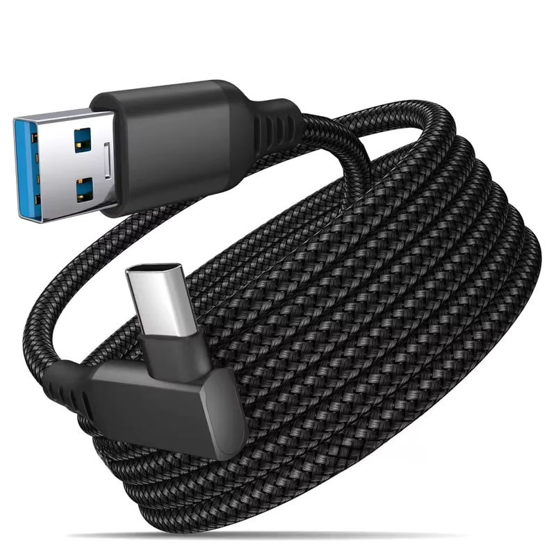 AyeBeau VR-Brillenkabel USB A auf Typ C für Oculus Quest 2, 5 m, Schwarz/Grau - Bild 7