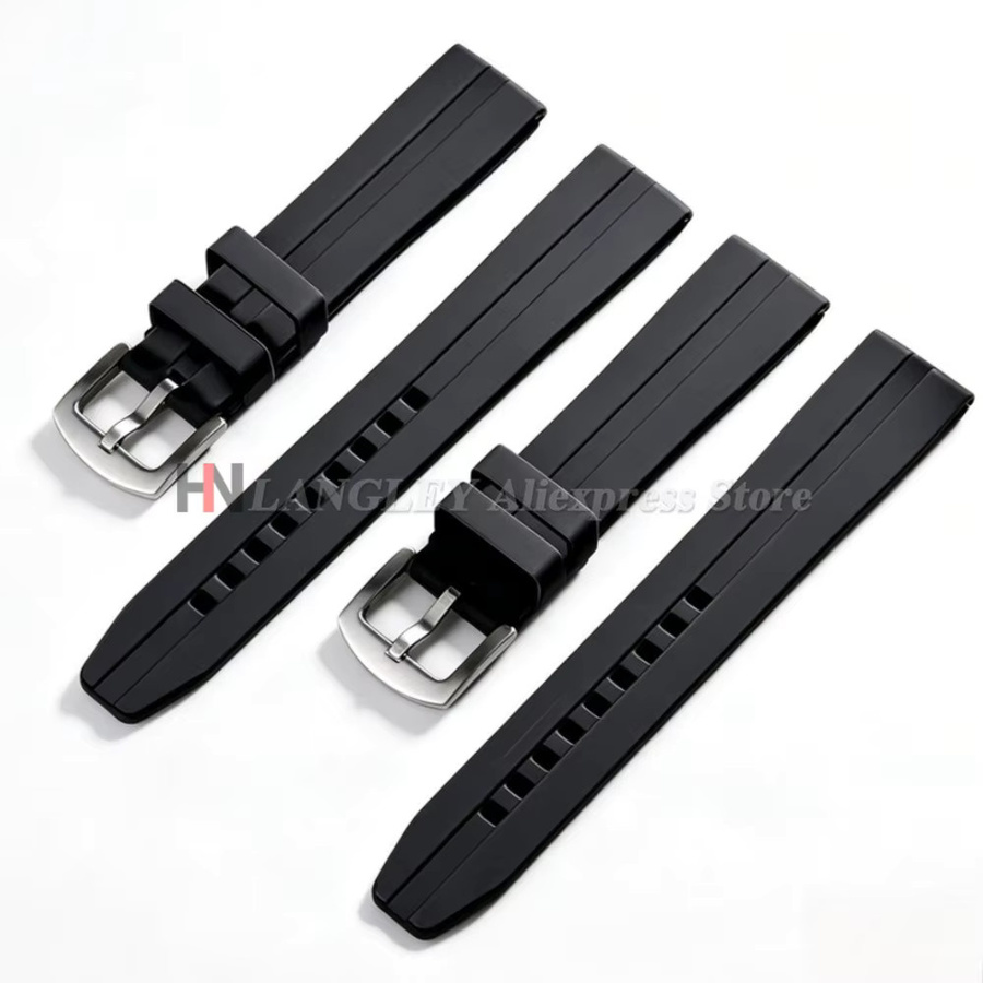 Uhrenarmband Silikon, Schwarz, Herren - Bild 2
