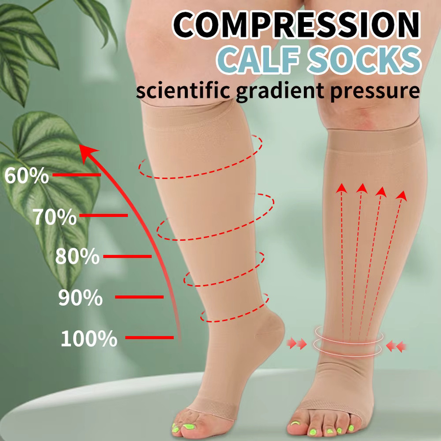 Legbeauty Kniestrümpfe, medizinische Kompressionssocken, Unisex, Beige - Bild 2