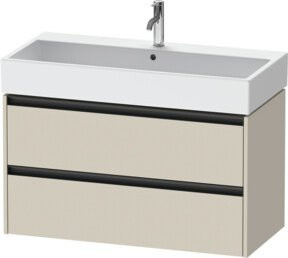 Duravit Waschtischunterschrank Ketho.2 in Tau matt mit 2 Schubladen, wandhängend, B/T: 98,4 x 46 cm - Bild 1