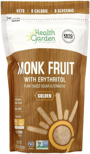 Health Garden Mönchsfrucht mit Erythrit Golden 454 g - Bild 1