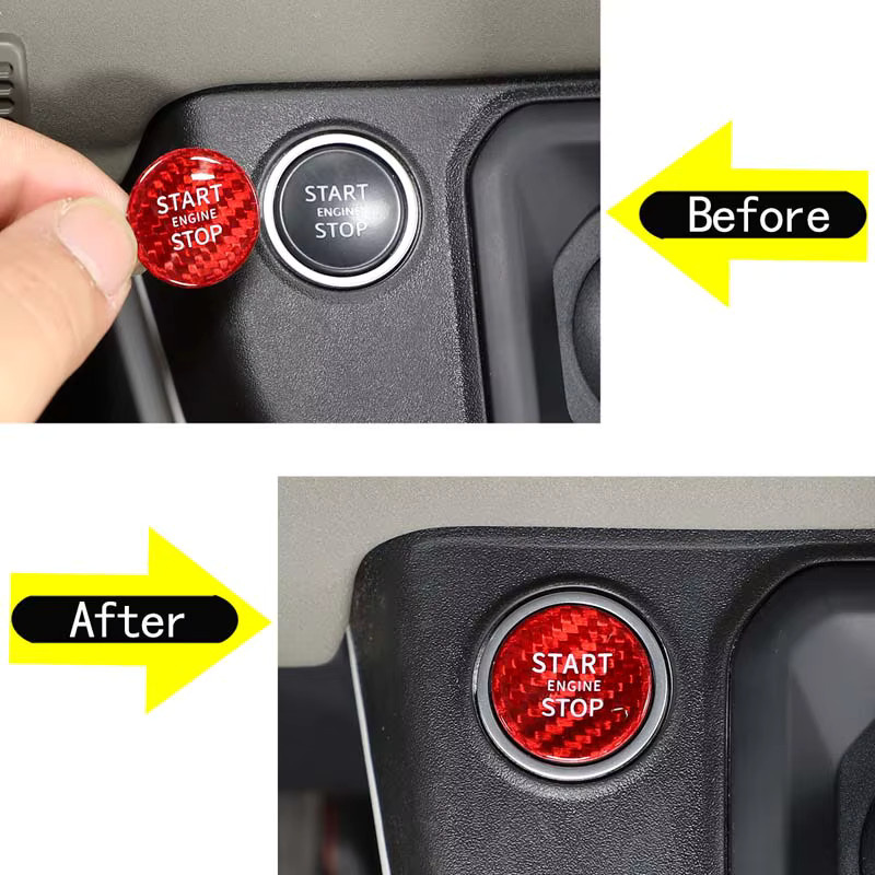 Suetlcoity Auto-Sticker für den Motor-Start-Stopp-Knopf passend für Land Rover Defender L663 2020-2023 - Bild 4