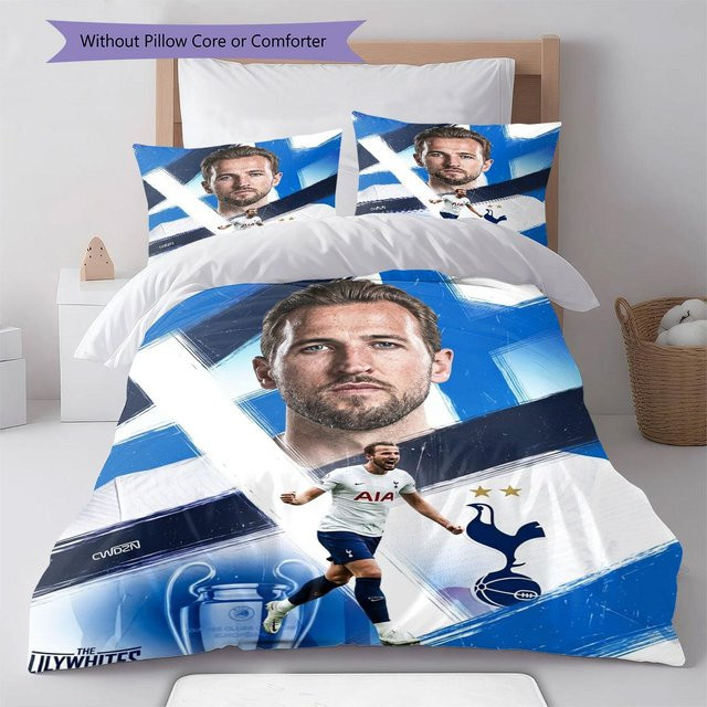 CCesHome Harry Kane Bettwäsche Set in Blau mit 1 Bettbezug und 2 Kissenbezügen, B/H: 135 x 200 cm - Bild 1