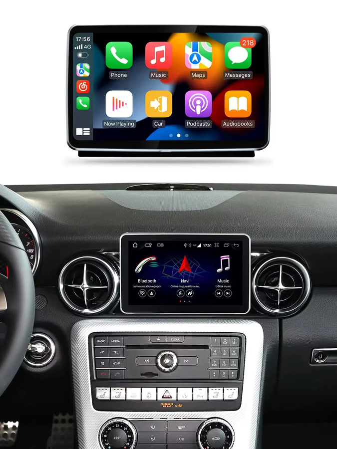 FAZY Android 14 Multimedia-System mit Wireless Carplay für Mercedes Benz SLK SLC SL R172 R231 (2012-2018), Video Radio GPS Navigation Stereo in Schwarz - Bild 4