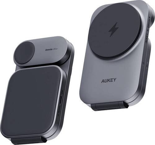 Aukey MagFusion Z LC-MC312 Induktions-Ladegerät 15W mit Magnetanschluss in Grau - Bild 1