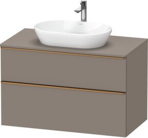 Duravit Waschtischunterschrank D-Neo in Beige, Wandmontage, mit Schubladen und Türen, B/T/H: 100 x 55 x 66,4 cm - Bild 1