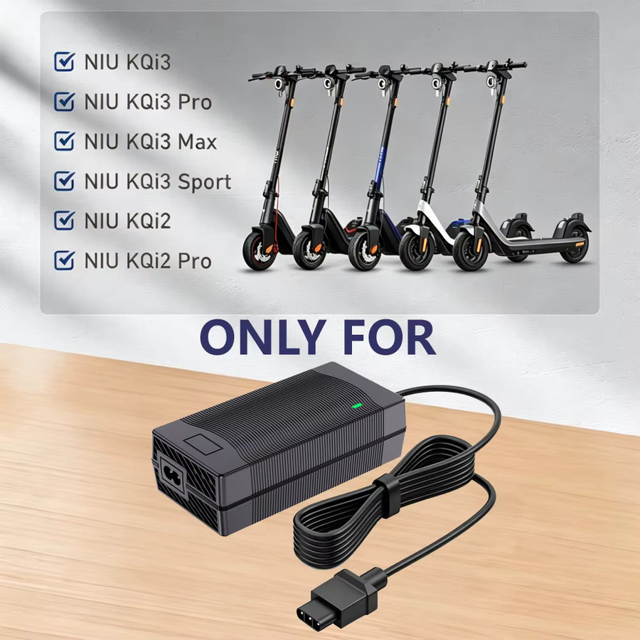 NIU Akku-Ladegerät AC-Adapter 53,5V 2A für KQi Air, KQi Air X, KQi3, KQi Pro, KQi Sport, KQi Max, KQi2 Pro und KQi1 Pro in Schwarz - Bild 4