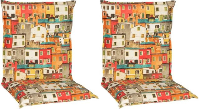 Beo Sitzauflage Niedriglehner Turin Design Sardinien 2er Set bunt B/T/H: 98 x 46 x 8 cm - Bild 1