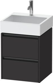 Duravit Waschtischunterschrank Ketho.2 in Graphit Matt mit 2 Schubladen, wandhängend, B/T: 48,4 x 46 cm - Bild 1