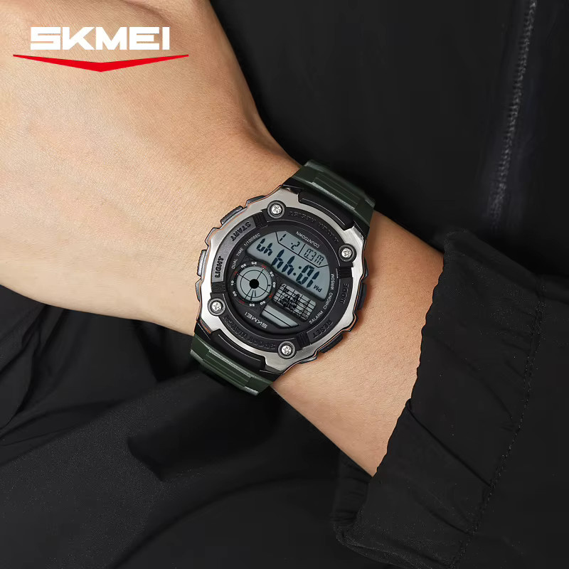 SKMEI Digitaluhr, Kunststoff, Silikon, Schwarz, Herren - Bild 3