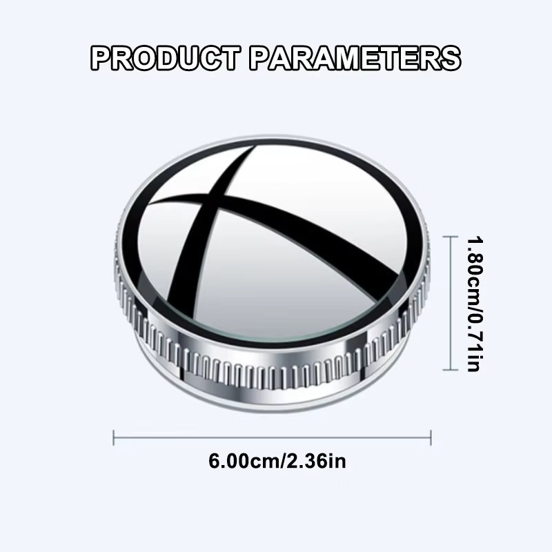 SEAMETAL 2er-Set seitliche Totwinkelspiegel für dein Auto in Schwarz und Silber, 360-Grad-Saugnapf, HD-Konvexspiegel als Parkhilfe mit 6 cm Durchmesser - Bild 4