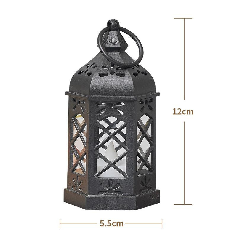UYAOZHISHANG Retro Schreibtischlampe Sechseckige Windkerze LED-Lampen - Bild 2