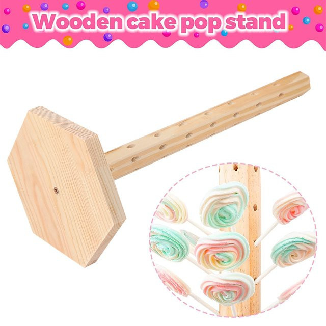 ZQNYCY Kuchen Pop Ständer aus Holz für Dessert-Display bei Hochzeiten, Geburtstagen oder Partys, 2er-Set - Bild 1