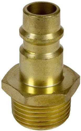 Einhell Druckluft-Stecknippel mit R 3/8 Zoll Außengewinde aus Messing in Gold - Bild 1