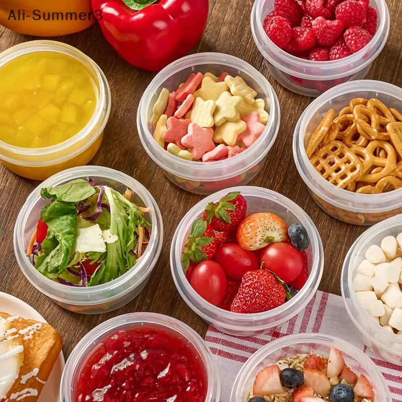 5er Set Mini Snack Organizer aus Kunststoff für Ketchup, Salat und Gewürze, tragbare Lebensmittelbehälter für die Küche - Bild 2