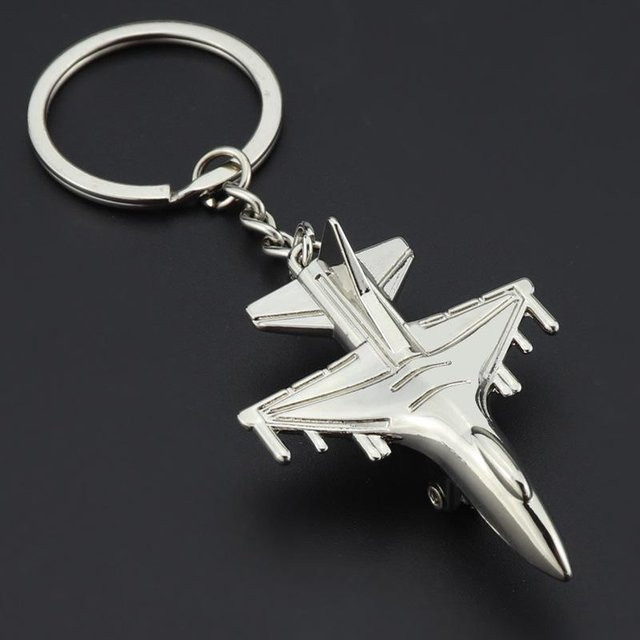 the BAY Schlüsselanhänger 3D Kampfjet, Metall, gray, Unisex - Bild 1