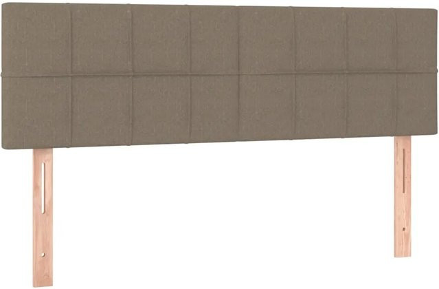 vidaXL LED Kopfteil in Taupe mit USB-Ladeport und integrierter Beleuchtung, Breite: 144 cm, Tiefe: 5 cm, Höhe: 78 bis 88 cm - Bild 1