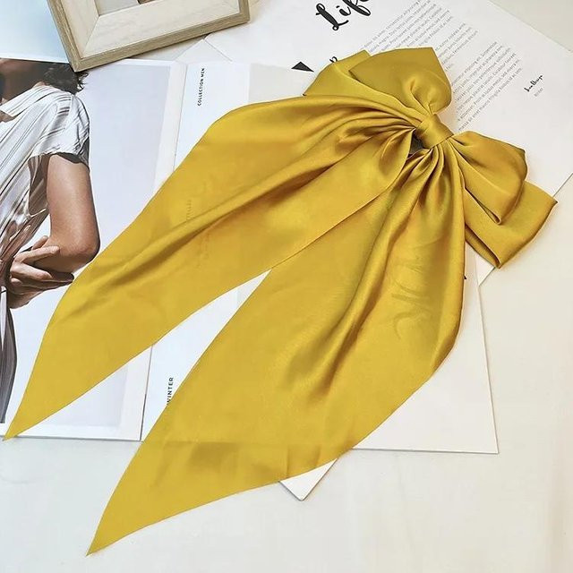 YULIN Haarspange Chiffon, Schleife, gelb, Damen - Bild 1