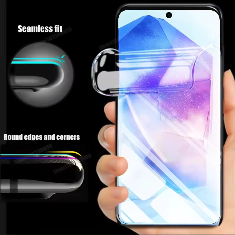 3er-Pack Hydrogel-Schutzfolie für Samsung Galaxy M55s 5G, transparente Vollabdeckung - Bild 3