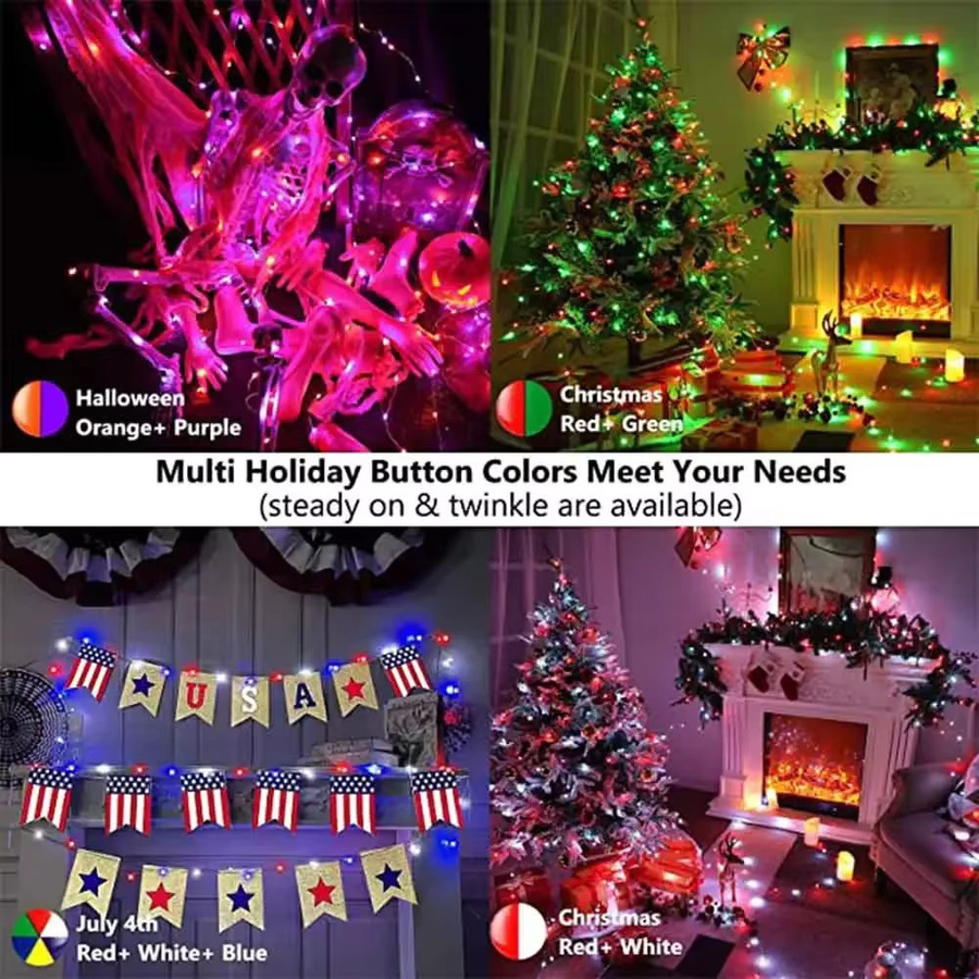 YSRSAI Tuya WIFI RGBIC LED Lichterkette mit USB, wasserdichte String Lights in Multicolor für Weihnachten, Hochzeit, Geburtstag und Party - Bild 4