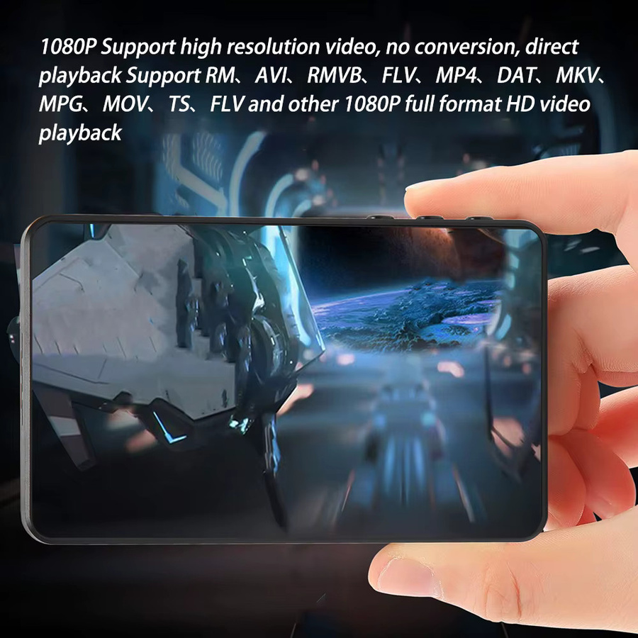 occkic HD MP3 MP4 Player mit 4,0 Zoll Volltouchscreen, Bluetooth 5.2, 16GB Speicher, Lautsprecher, FM-Radio und Aufnahmefunktion in Schwarz - Bild 2
