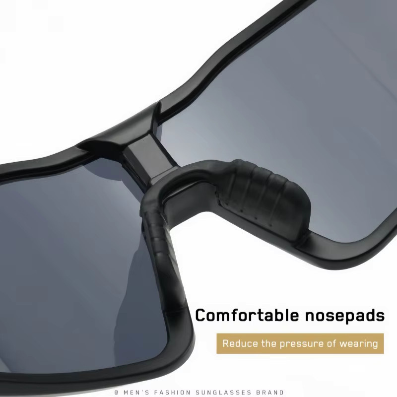 ROCKBROS Sportsonnenbrille, Unisex, Vollrand, Gold, Plastic - Bild 4