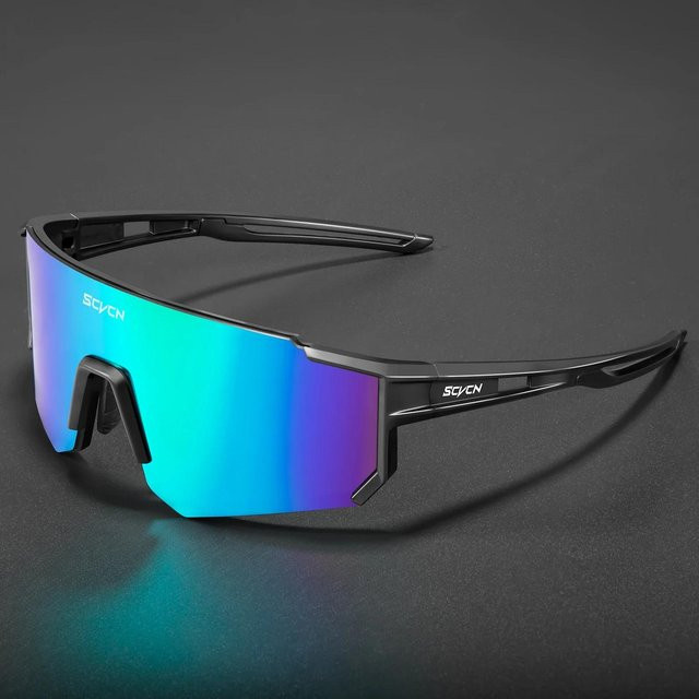 SCVCN Sportsonnenbrille, Unisex, Vollrand, Schwarz - Bild 1