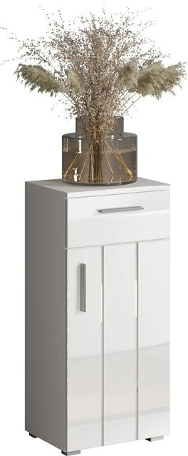 Trendteam Standschrank Wons Badezimmerschrank Weiß Hochglanz B/H/T: 37 x 83 x 31 cm - Bild 1